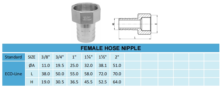 female hose nipple